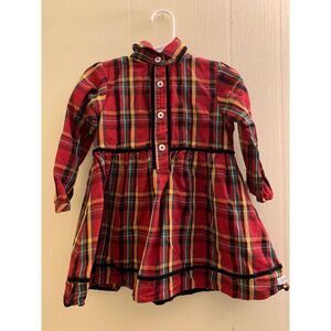 Rufflebutts plaid dress. Red and gold. Size 2T
